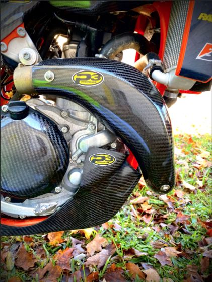 P3 Carbon MAX Coverage Carbon Heat Shield KTM & Husqvarna 450 | 2023-2024