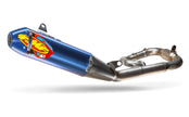 FMF FACTORY 4.1 RCT TITANIUM ANODIZED FULL SYSTEM W/ BLUE CARBON END CAP 19-26 YZ250F/20-26 YZ250FX/WR250F 23-25